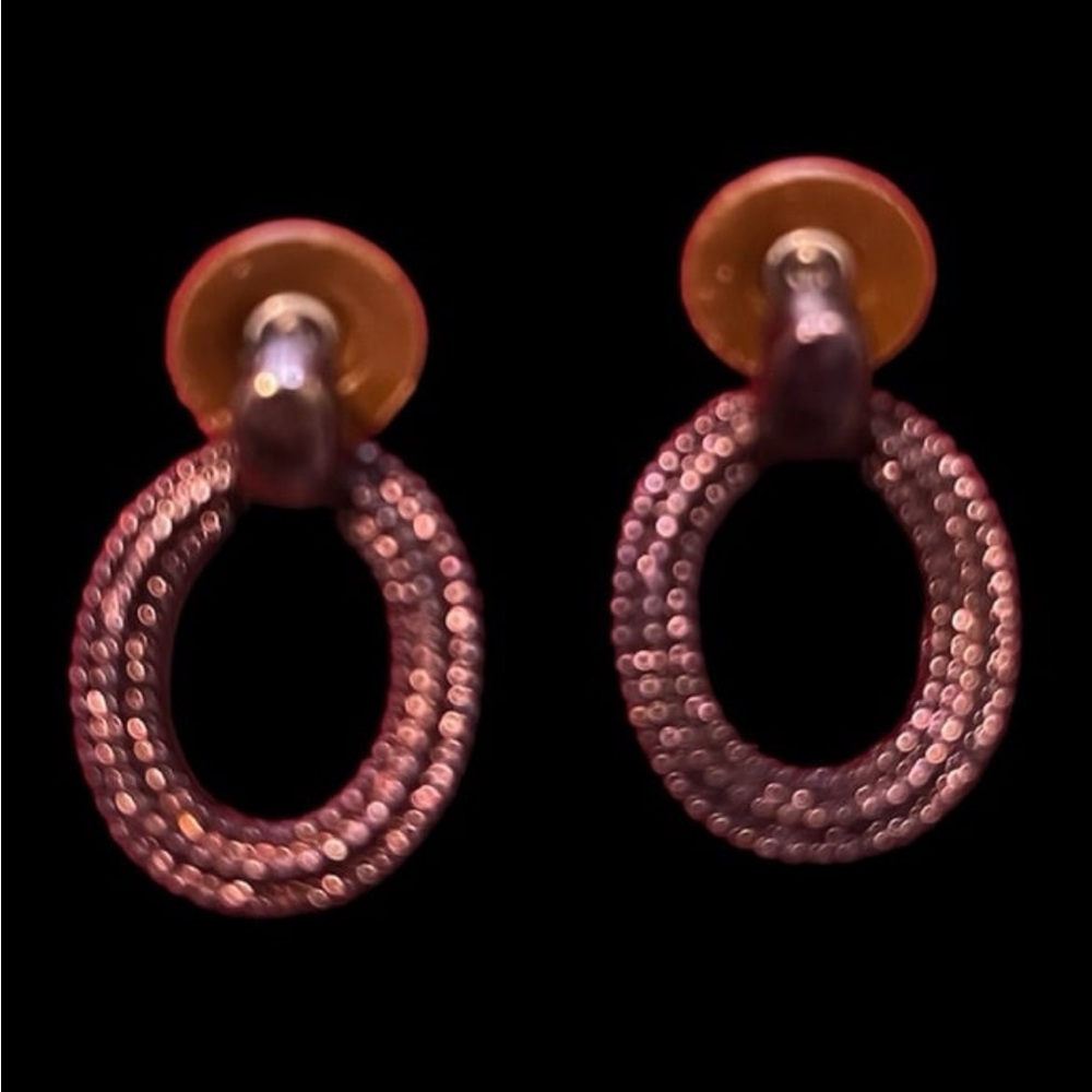 Monet vintage signed purple textured post earrings